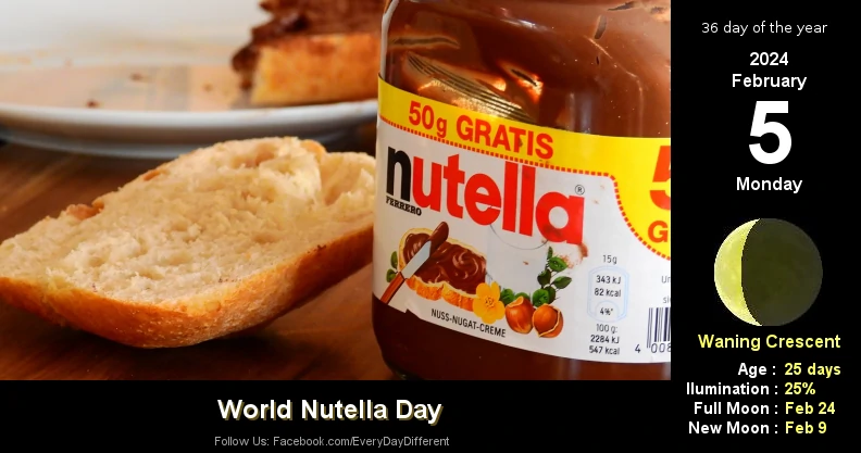 February 5 - World Nutella Day