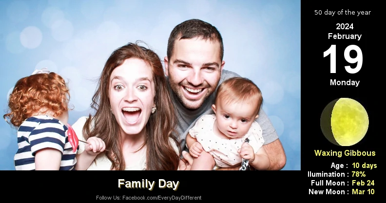 Family Day = February 19