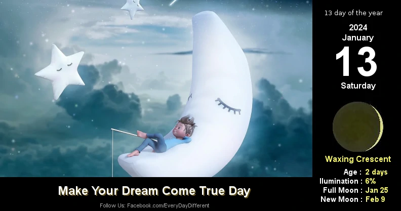 Make Your Dream Come True Day - January 13
