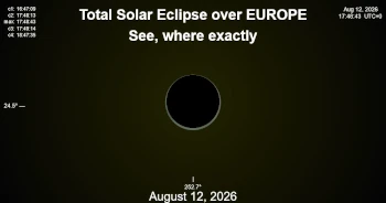Total Solar Eclipse over EUROPE - Map